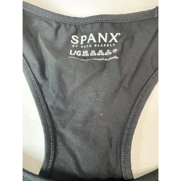 Spanx Transformation Tank Top Black Dual Side Zipper Moisture Wicking NWOT Large - Picture 3 of 10